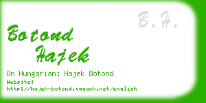 botond hajek business card